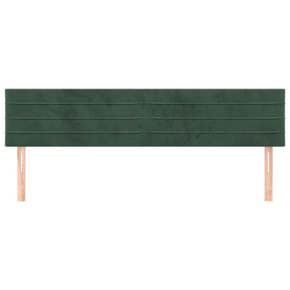 Testiera 2 pz Verde scuro 90x5x78/88 cm in Velluto