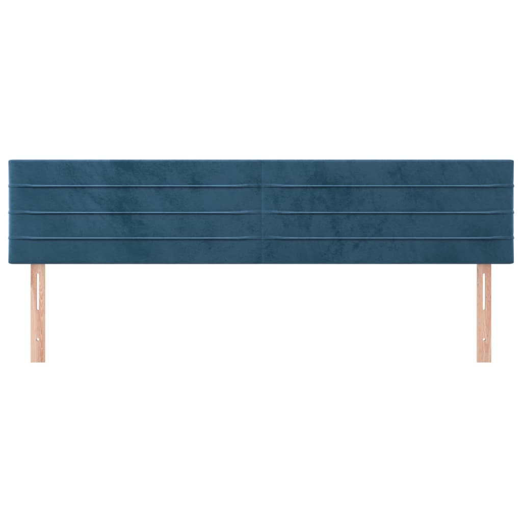 Testiera 2 pz Blu scuro 90x5x78/88 cm in Velluto