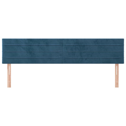 Testiera 2 pz Blu scuro 90x5x78/88 cm in Velluto