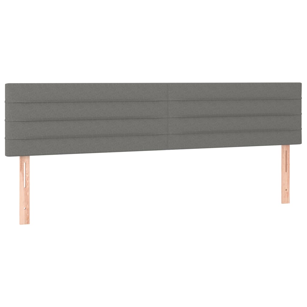 Testiere 2 pz Grigio Scuro 100x5x78/88 cm in Tessuto