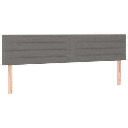 Testiere 2 pz Grigio Scuro 100x5x78/88 cm in Tessuto