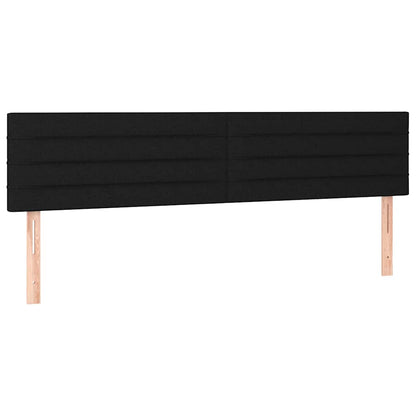Testiera Nera 200x5x78/88 cm in Tessuto