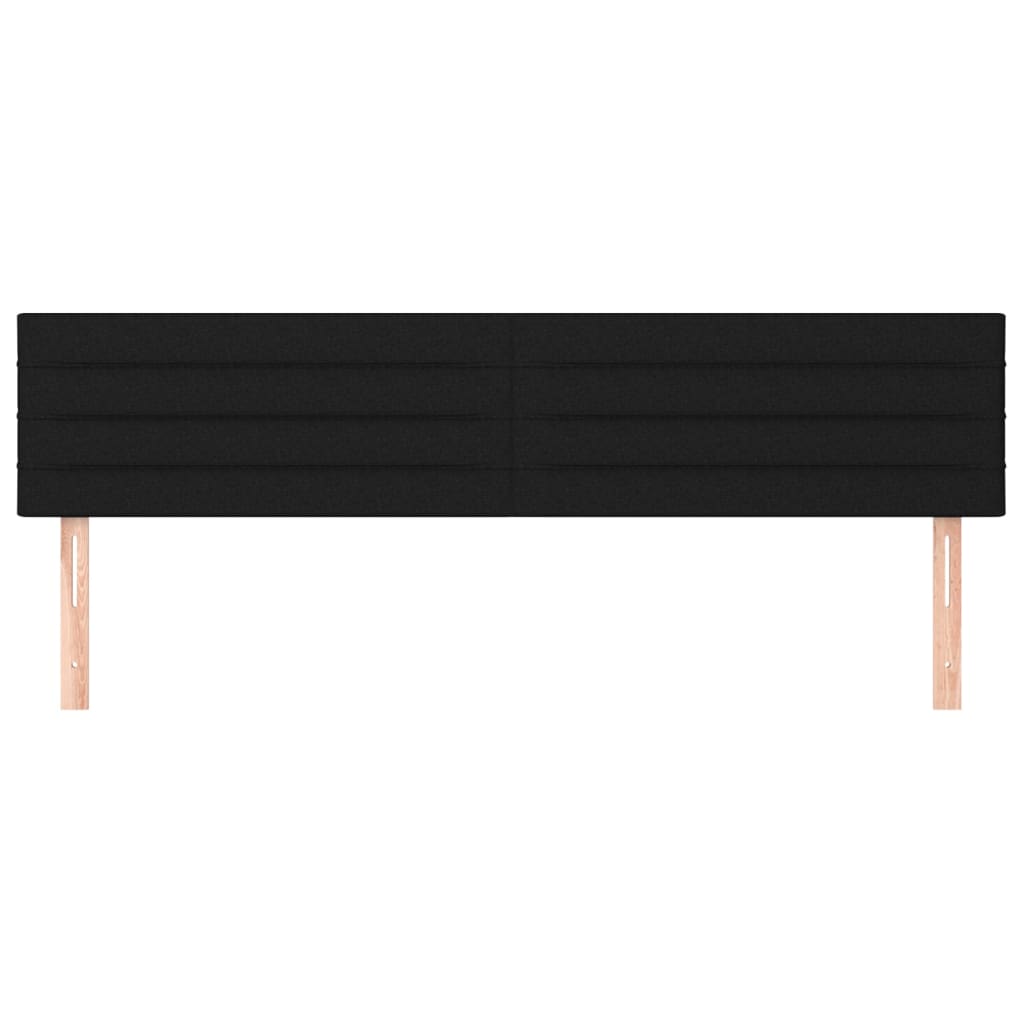 Testiera Nera 200x5x78/88 cm in Tessuto