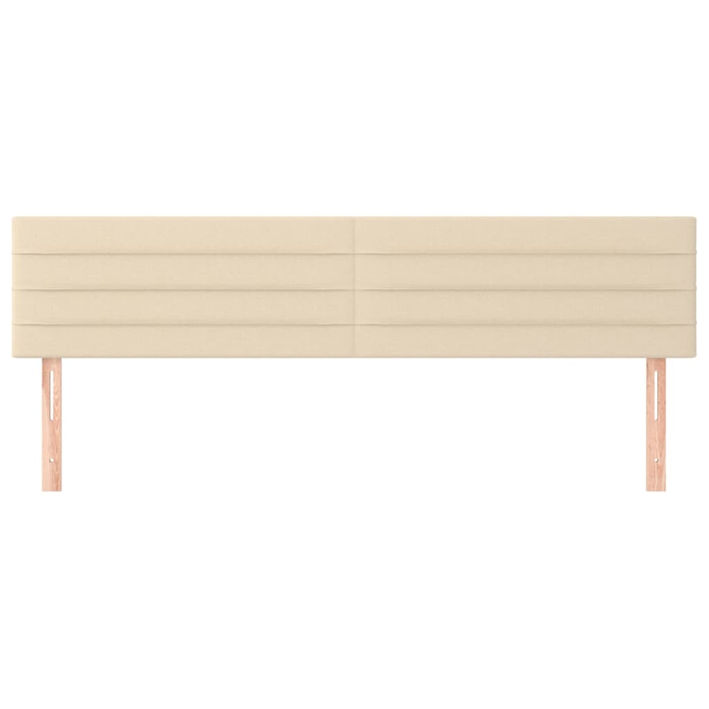 Testiera 2 pz Crema 100x5x78/88 cm in Tessuto