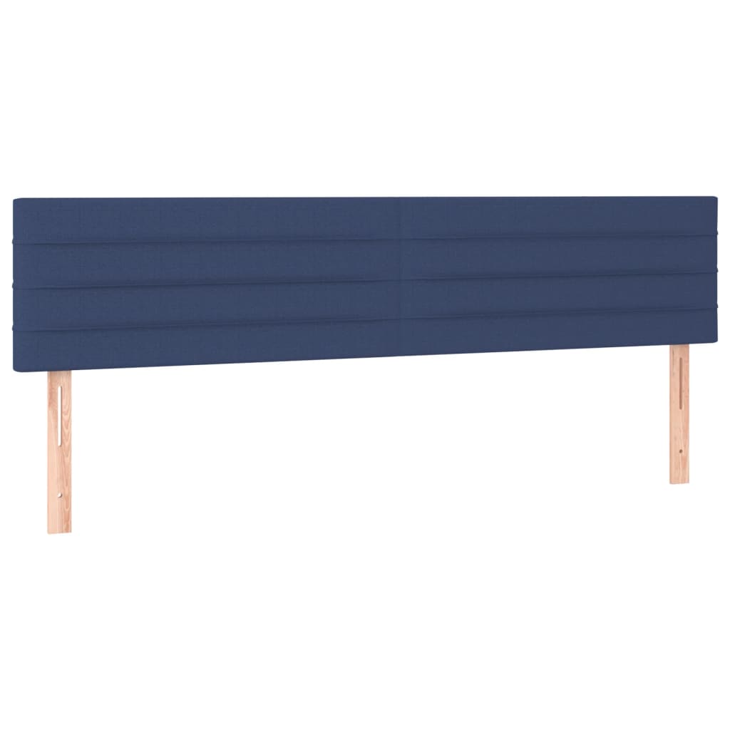Testiera 2 pz Blu 100x5x78/88 cm in Tessuto