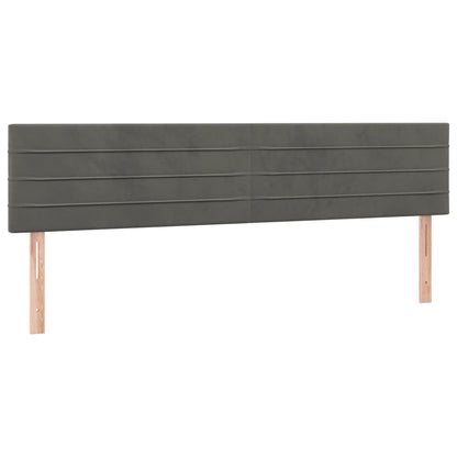 Testiere 2 pz Grigio Scuro 100x5x78/88 cm in Velluto
