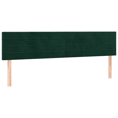 Testiere 2 pz Verde Scuro 100x5x78/88 cm in Velluto