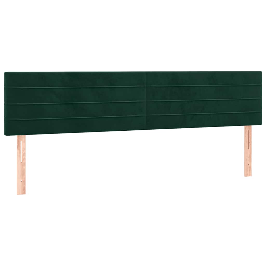 Testiera Verde Scuro 200x5x78/88 cm in Velluto