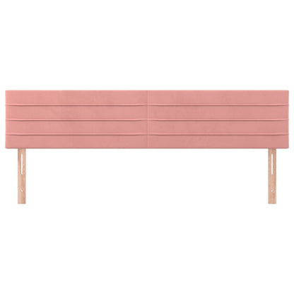 Testiera Rosa 200x5x78/88 cm in Velluto
