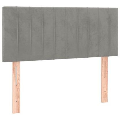 Testiera Grigio Chiaro 80x5x78/88 cm in Velluto