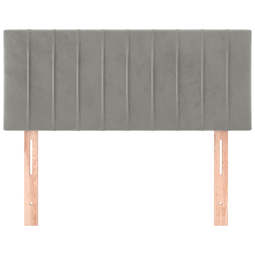 Testiera Grigio Chiaro 80x5x78/88 cm in Velluto