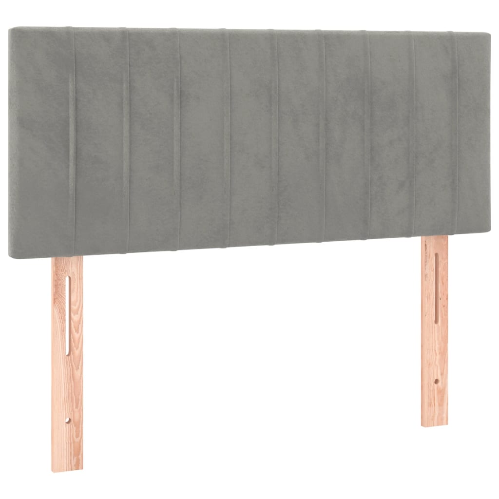 Testiera Grigio Chiaro 90x5x78/88 cm in Velluto