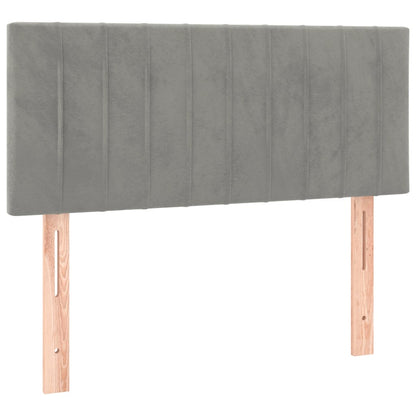 Testiera Grigio Chiaro 90x5x78/88 cm in Velluto