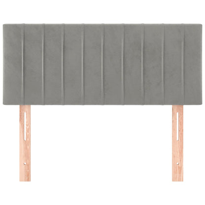 Testiera Grigio Chiaro 90x5x78/88 cm in Velluto