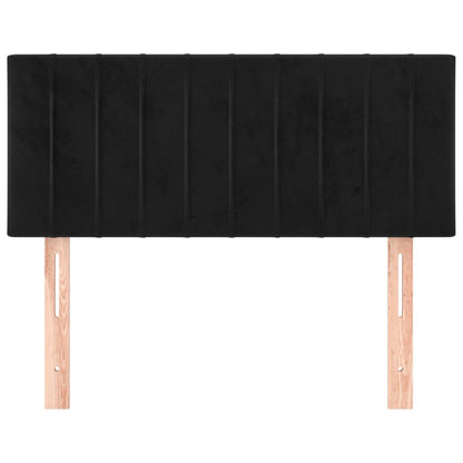 Testiera Nera 90x5x78/88 cm in Velluto