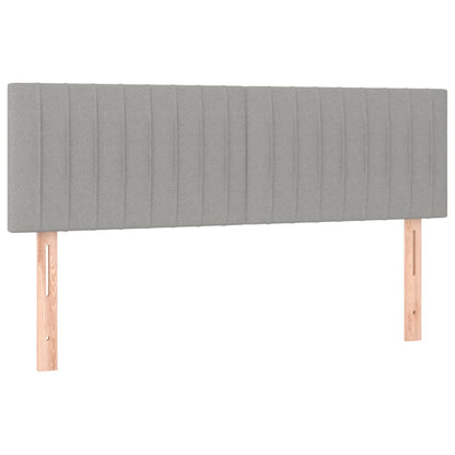 Testiera Grigio Chiaro 144x5x78/88 cm in Tessuto