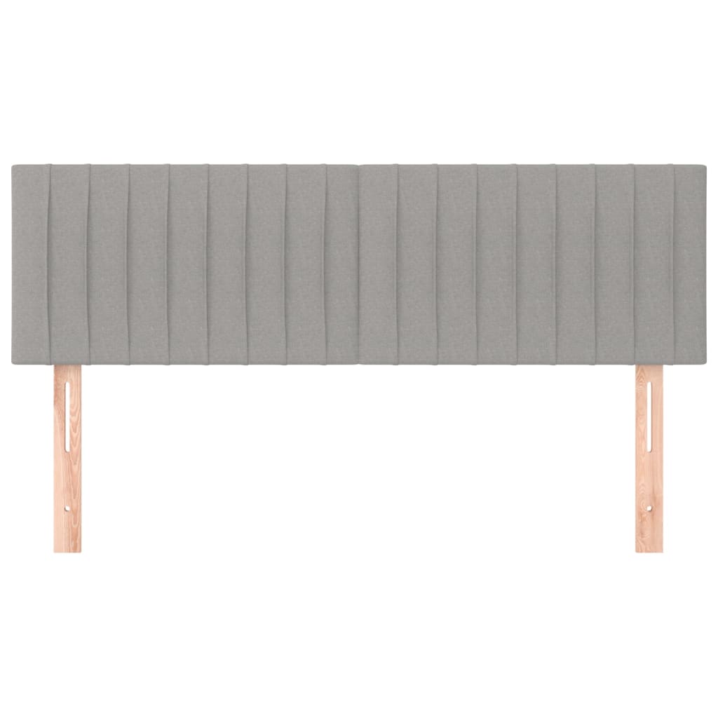 Testiera Grigio Chiaro 144x5x78/88 cm in Tessuto