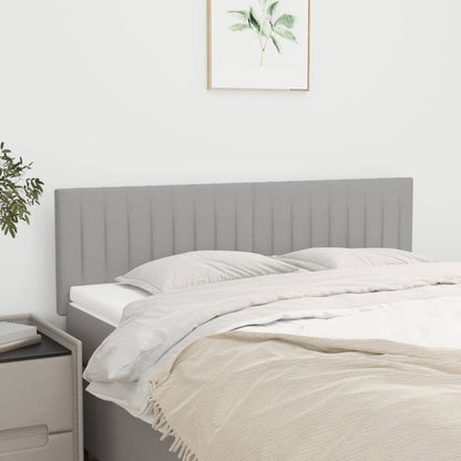 Testiera Grigio Chiaro 144x5x78/88 cm in Tessuto