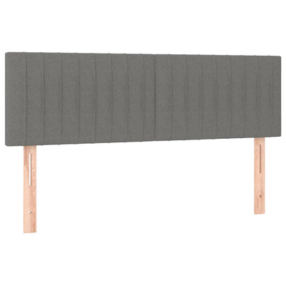 Testiere 2 pz Grigio Scuro 72x5x78/88 cm in Tessuto