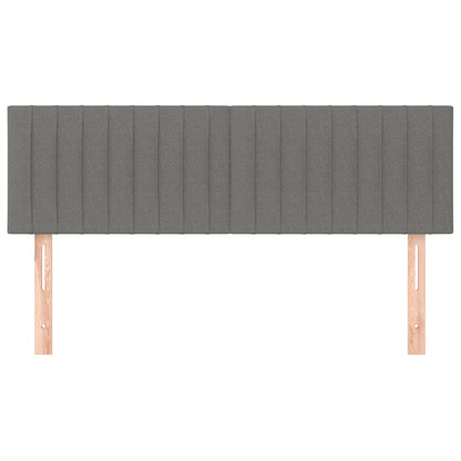 Testiere 2 pz Grigio Scuro 72x5x78/88 cm in Tessuto