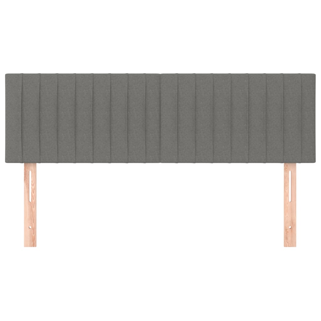 Testiera Grigio Scuro 144x5x78/88 cm in Tessuto