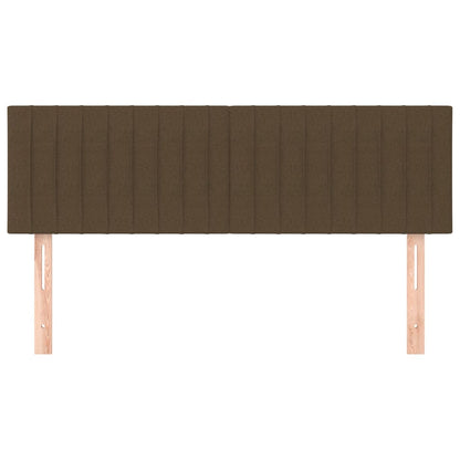 Testiere 2 pz Marrone Scuro 72x5x78/88 cm in Tessuto
