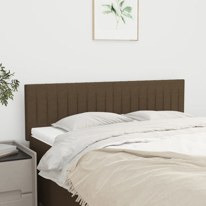 Testiera Marrone Scuro 144x5x78/88 cm in Tessuto