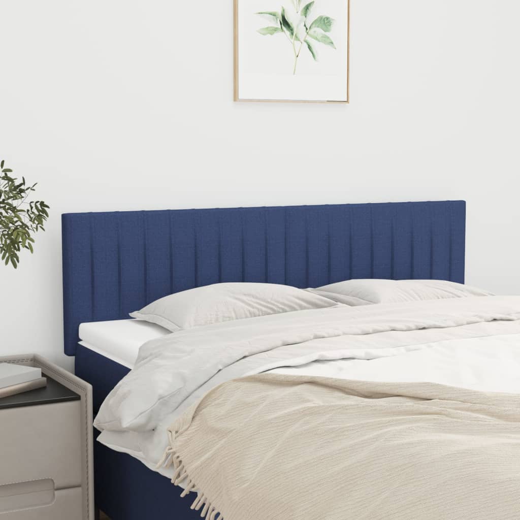 Testiera Blu 144x5x78/88 cm in Tessuto