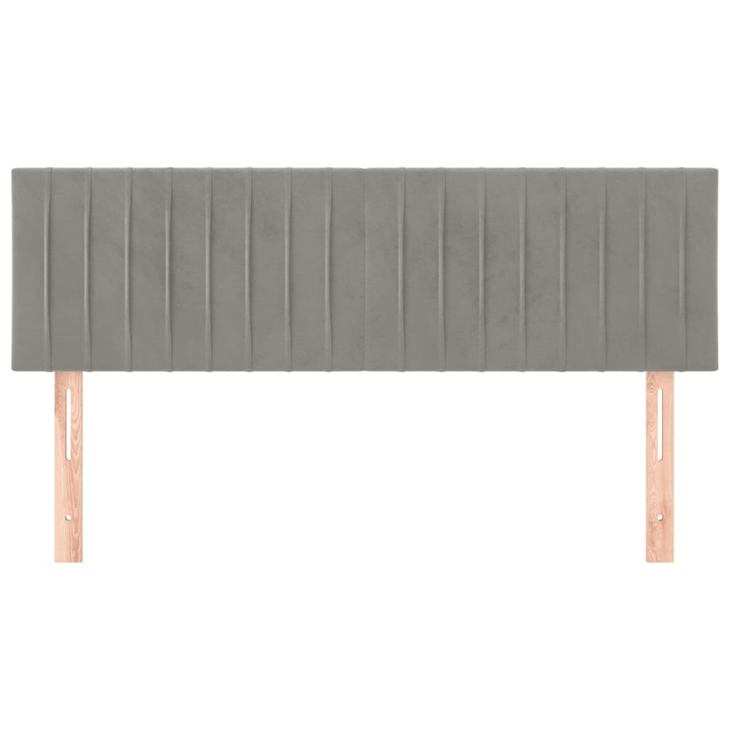 Testiere 2 pz Grigio Chiaro 72x5x78/88 cm in Velluto