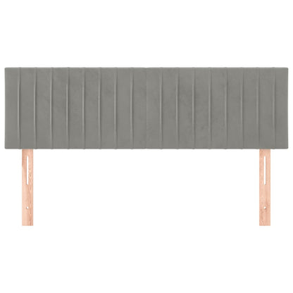 Testiere 2 pz Grigio Chiaro 72x5x78/88 cm in Velluto