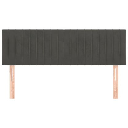 Testiera Grigio Scuro 144x5x78/88 cm in Velluto
