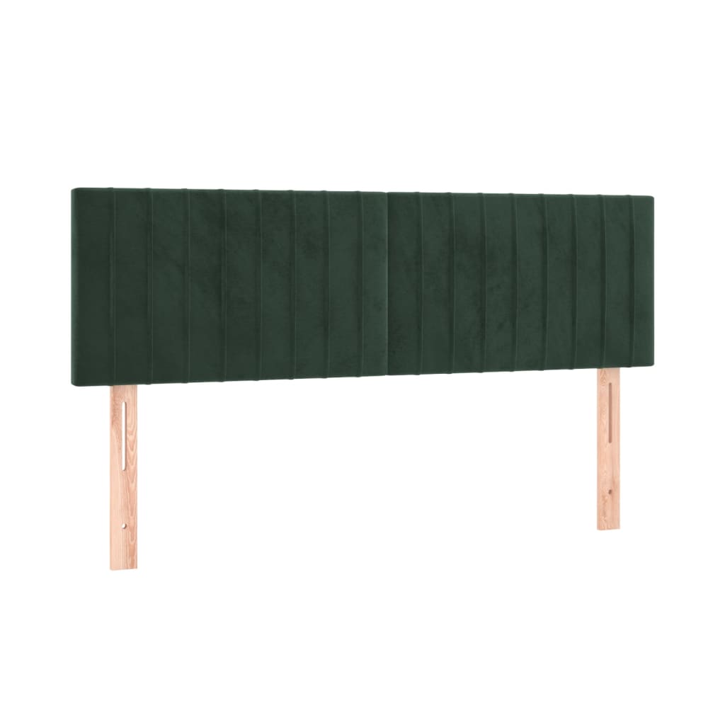 Testiere 2 pz Verde Scuro 72x5x78/88 cm in Velluto