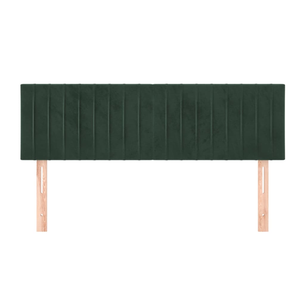 Testiere 2 pz Verde Scuro 72x5x78/88 cm in Velluto