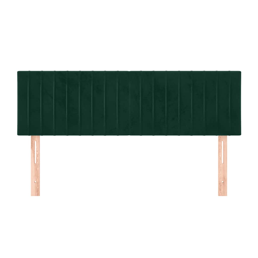 Testiere 2 pz Verde Scuro 72x5x78/88 cm in Velluto
