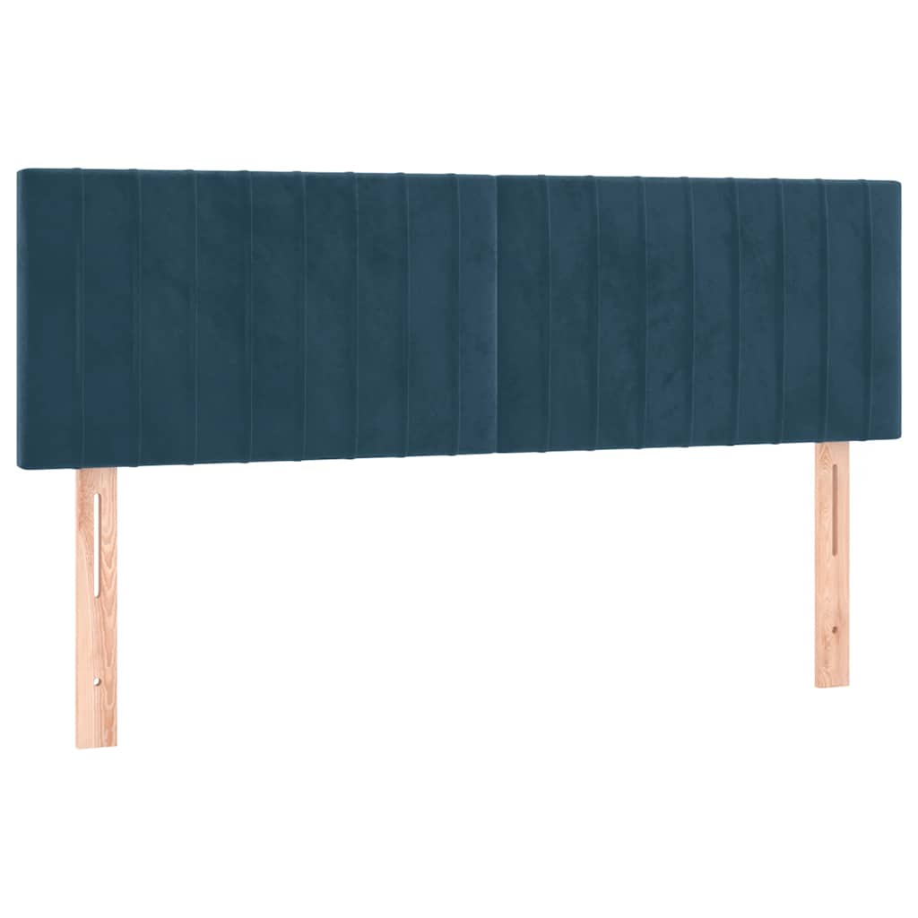 Testiera Blu Scuro 144x5x78/88 cm in Velluto