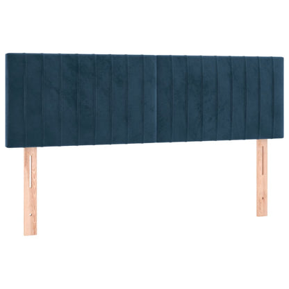Testiere 2 pz Blu Scuro 72x5x78/88 cm in Velluto