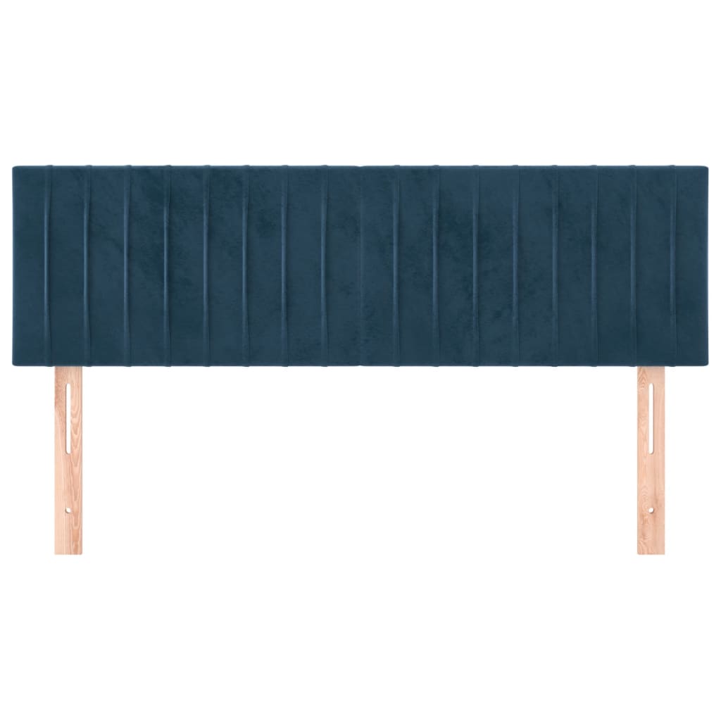 Testiere 2 pz Blu Scuro 72x5x78/88 cm in Velluto