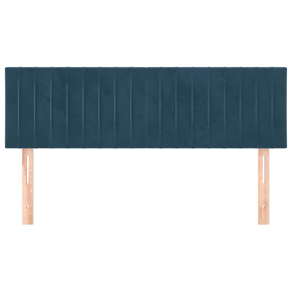 Testiera Blu Scuro 144x5x78/88 cm in Velluto