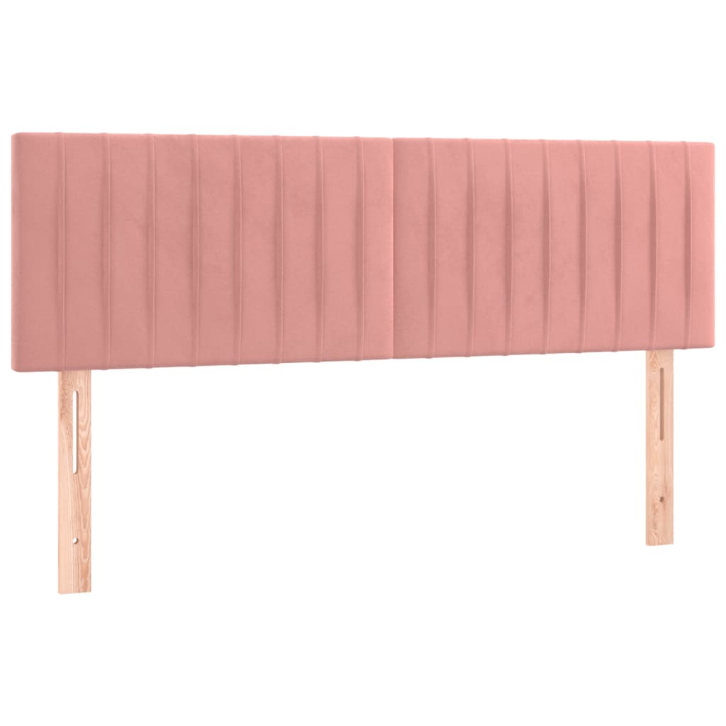 Testiera Rosa 144x5x78/88 cm in Velluto