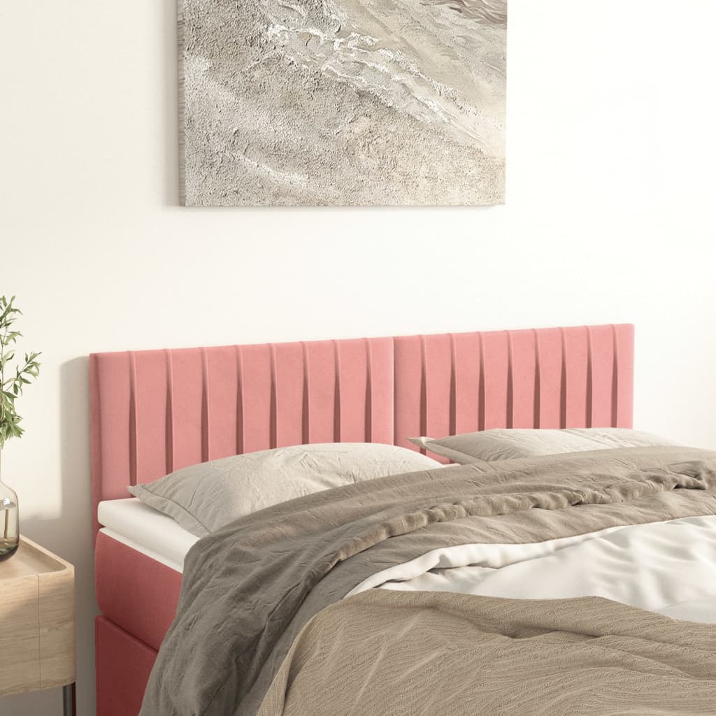 Testiere 2 pz Rosa 72x5x78/88 cm in Velluto