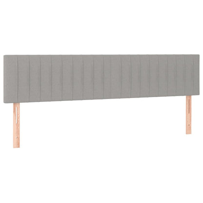 Testiera Grigio Chiaro 160x5x78/88 cm in Tessuto