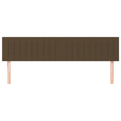 Testiera 2 pz Marrone Scuro 80x5x78/88 cm in Tessuto