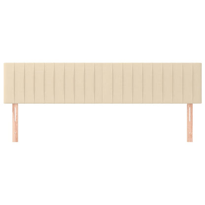 Testiera 2 pz Crema 80x5x78/88 cm in Tessuto