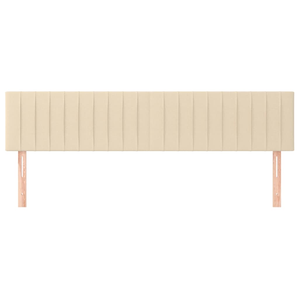 Testiera 2 pz Crema 80x5x78/88 cm in Tessuto