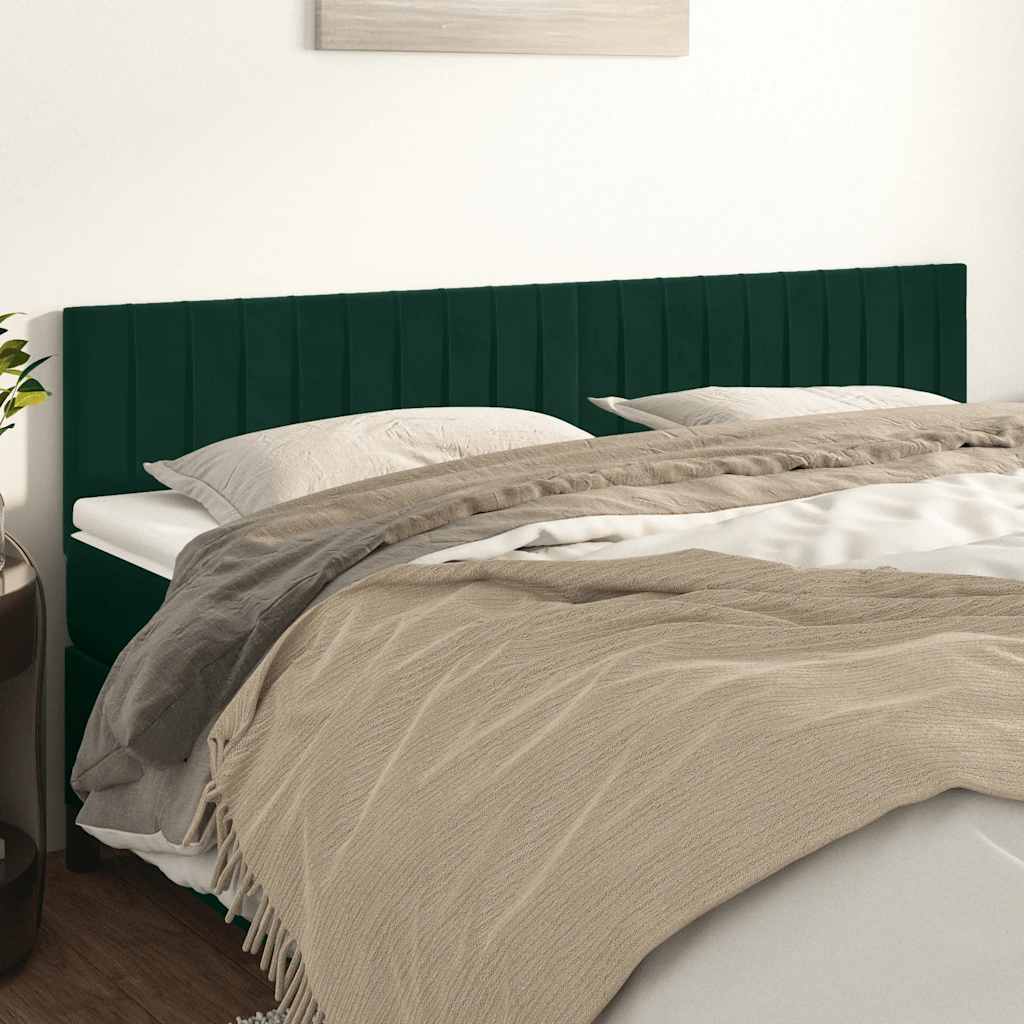 Testiera Verde Scuro 160x5x78/88 cm in Velluto