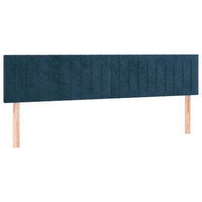 Testiera 2 pz Blu Scuro 80x5x78/88 cm in Velluto