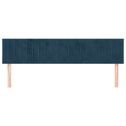 Testiera 2 pz Blu Scuro 80x5x78/88 cm in Velluto