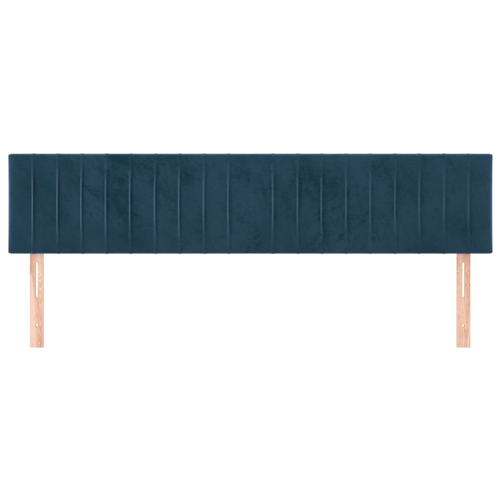 Testiera 2 pz Blu Scuro 80x5x78/88 cm in Velluto