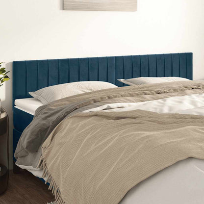 Testiera Blu Scuro 160x5x78/88 cm in Velluto