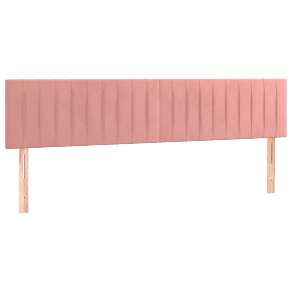 Testiera 2 pz Rosa 80x5x78/88 cm in Velluto